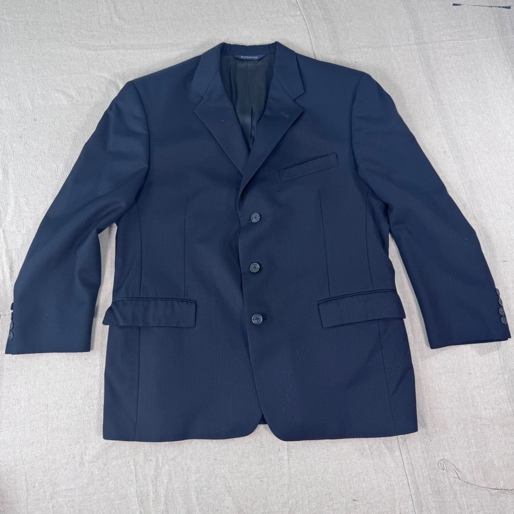 Burberrys Blazer Mens 42S Navy Blue Vintage 3-Button Prorsum Sport Coat
